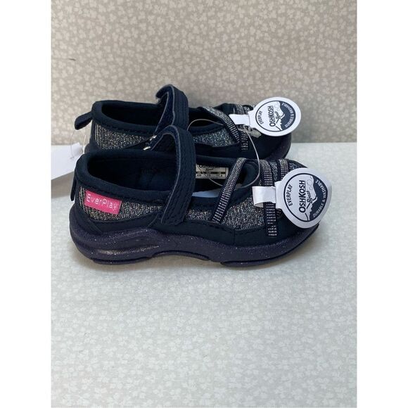 OSHKOSH B’GOSH Girl’s 4T Fawn Ever Play Mary Jane Navy Shoes - Picture 2 of 7